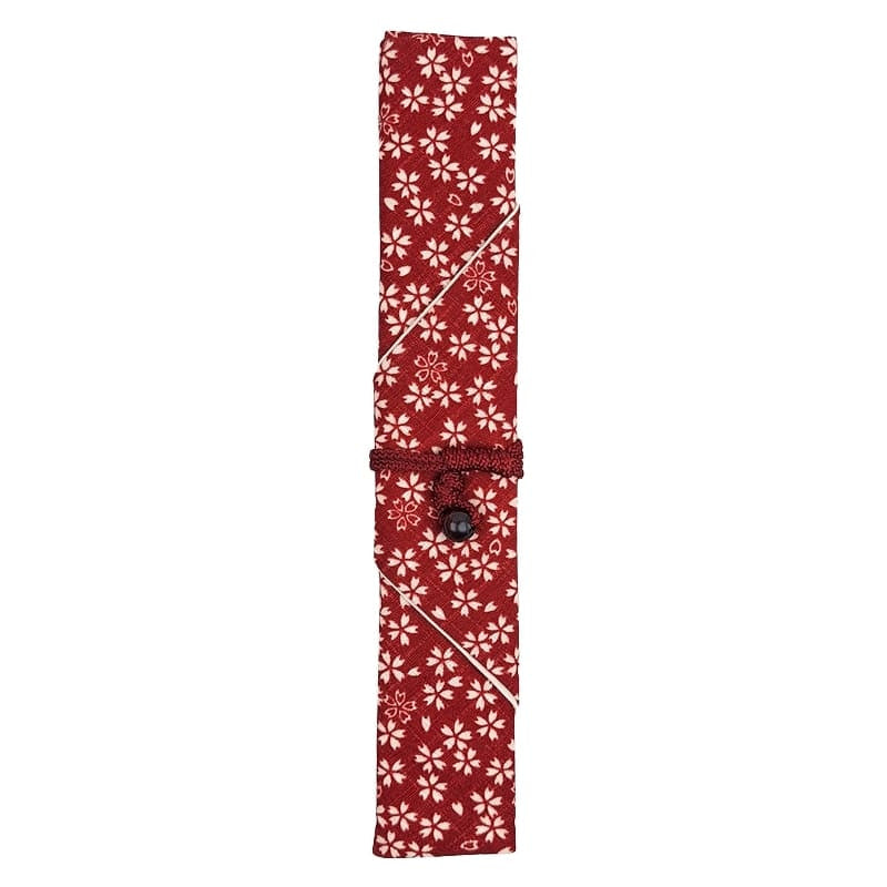 Sakura Red japansk spisepinde-etui