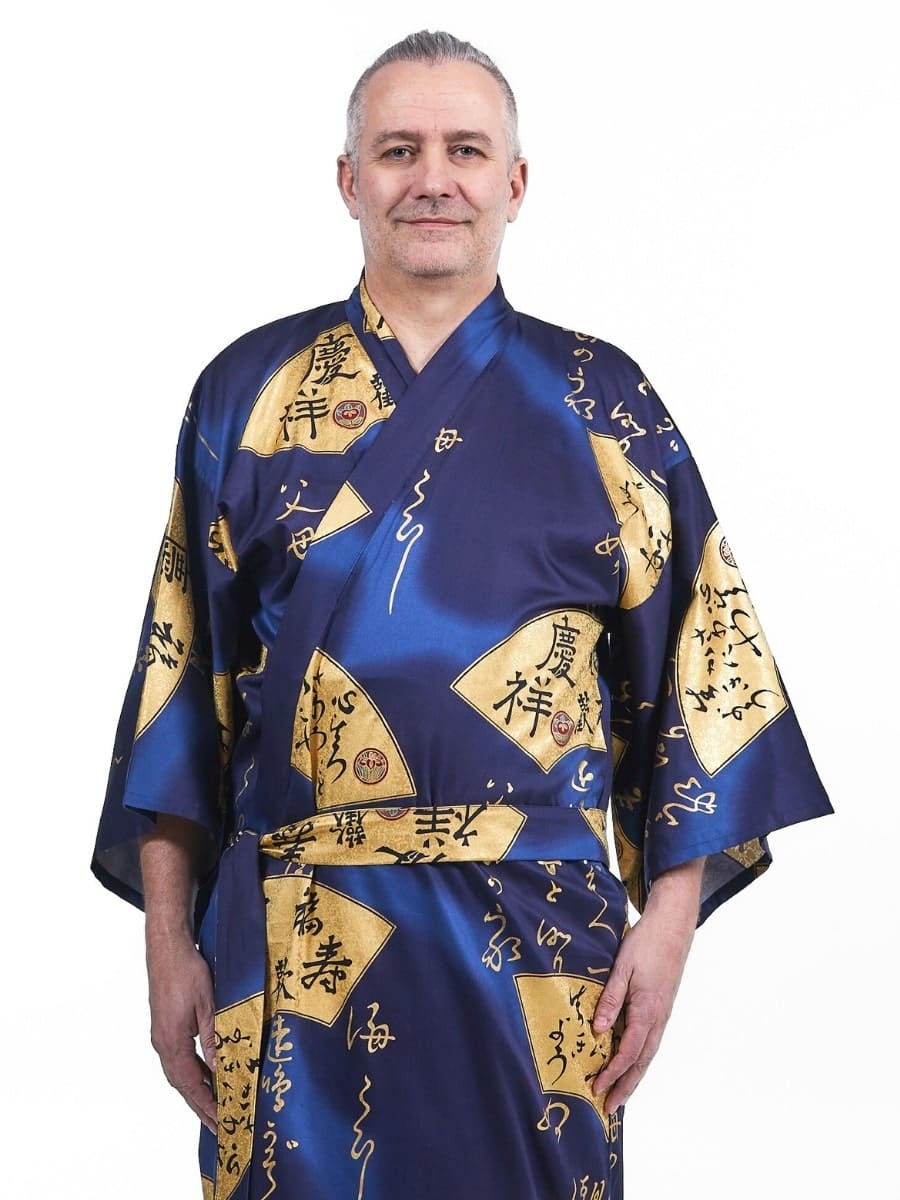 Sensu Gold japansk herrekimono - One size