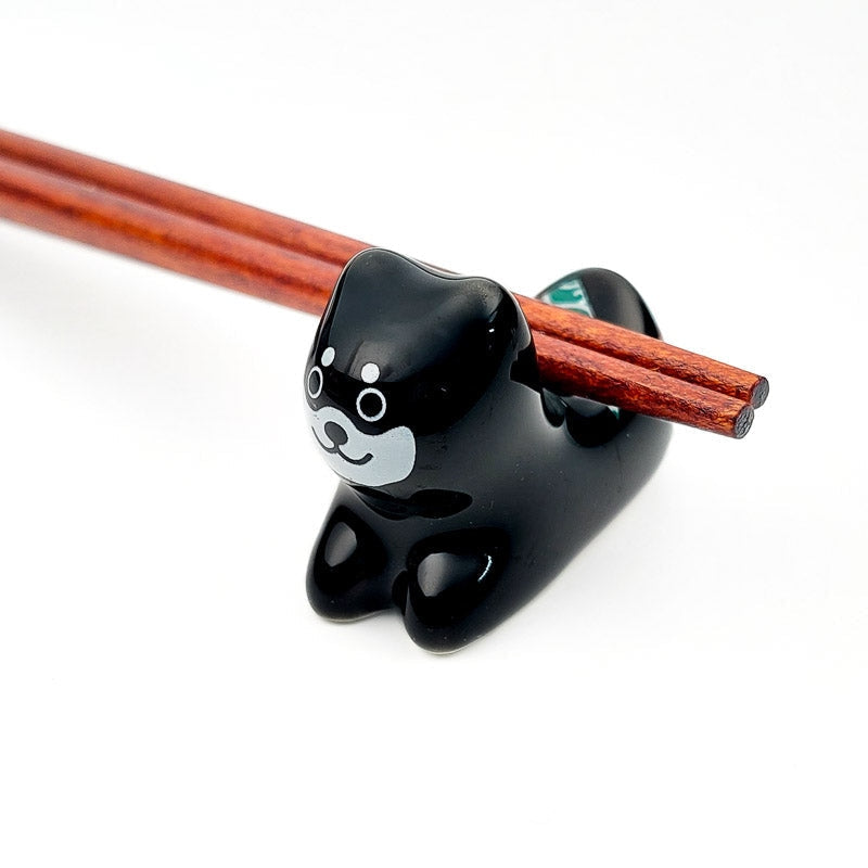 Shiba sort spisepindeholder