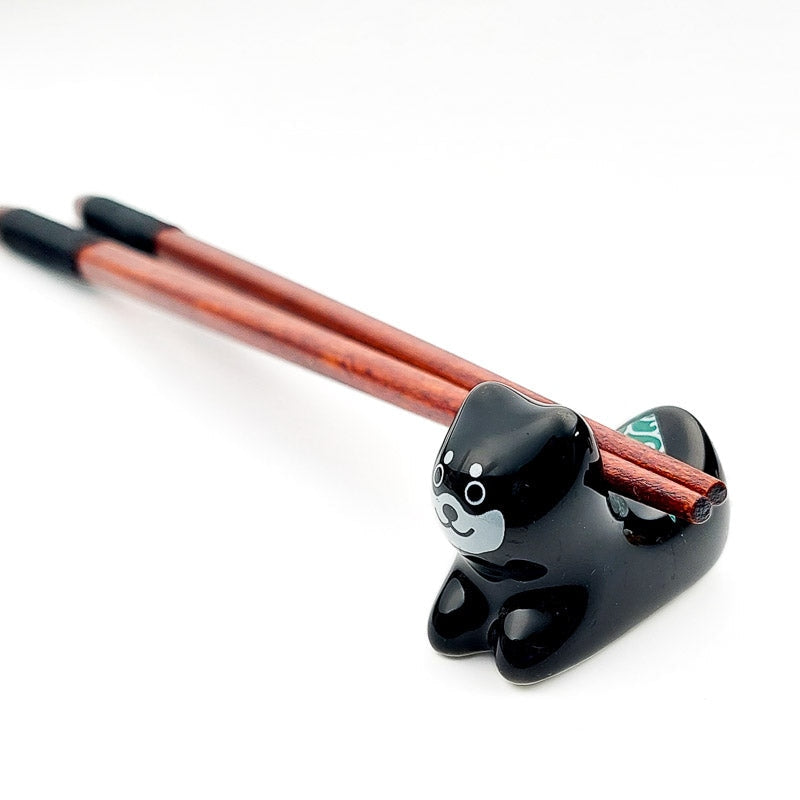 Shiba sort spisepindeholder