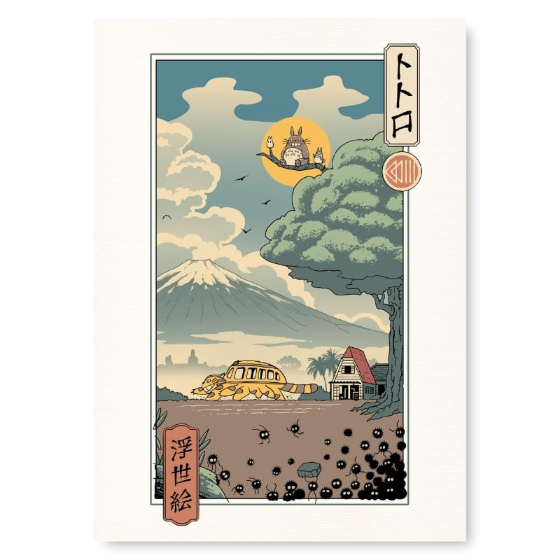 Skovens vogtere Japansk Ukiyo-e plakat A3