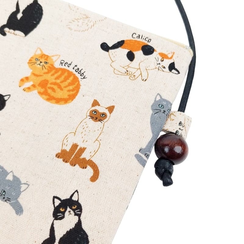 Skuldertaske med japanske katte