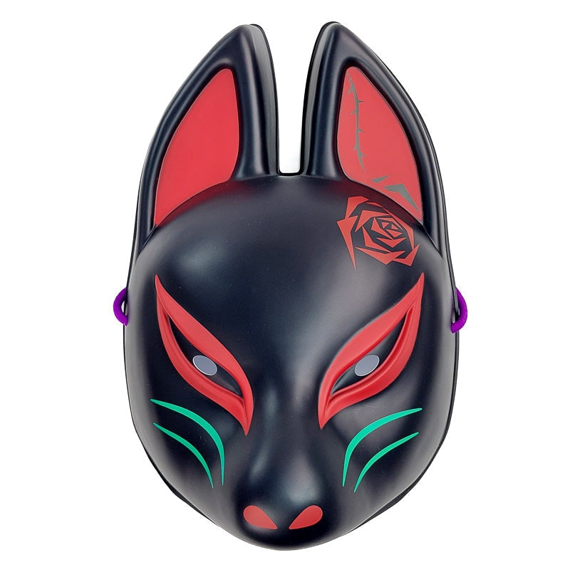 Sort japansk kitsune-maske