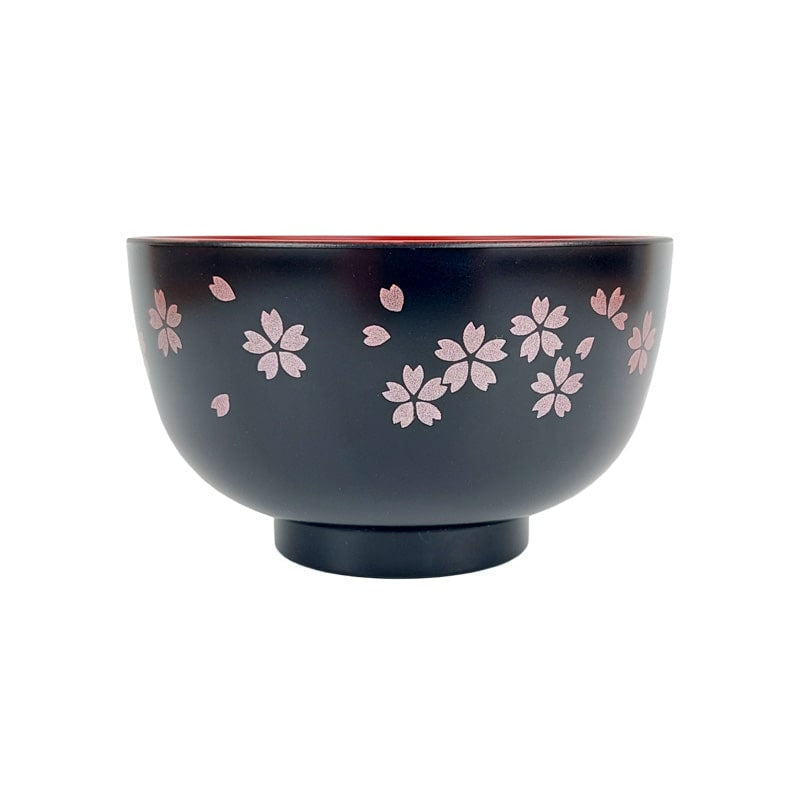 Sort Sakura japansk suppeskål