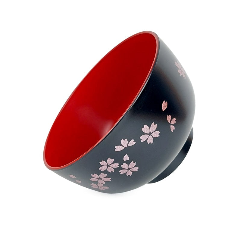 Sort Sakura japansk suppeskål