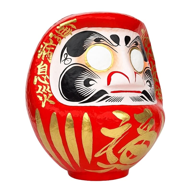 Stor rød daruma - 23 cm