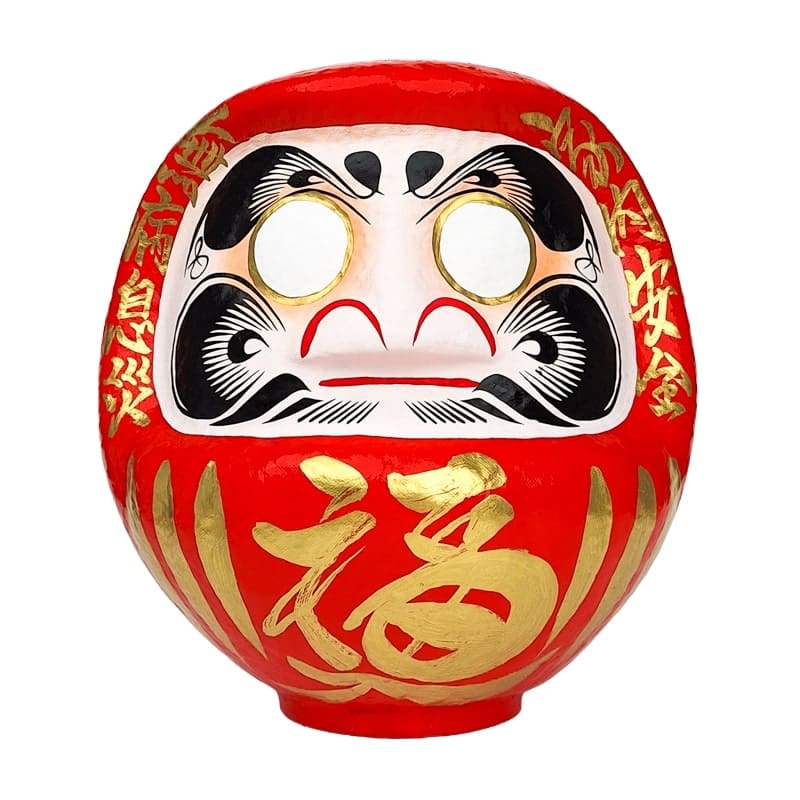 Stor rød daruma - 23 cm