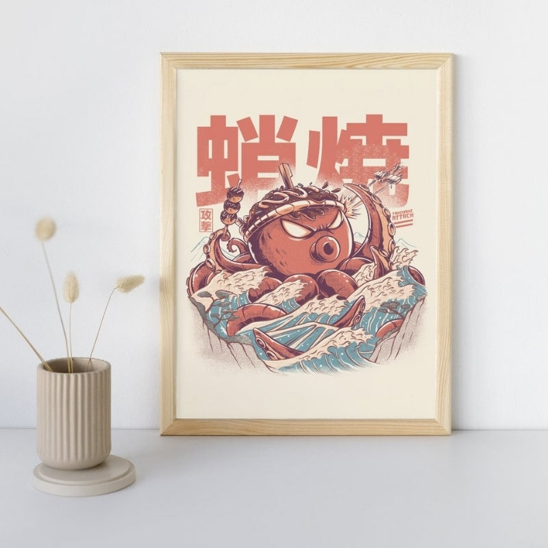 Takoyaki Attack japansk plakat A3