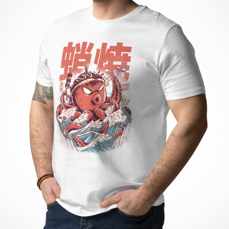Takoyaki Attack Japansk T-shirt