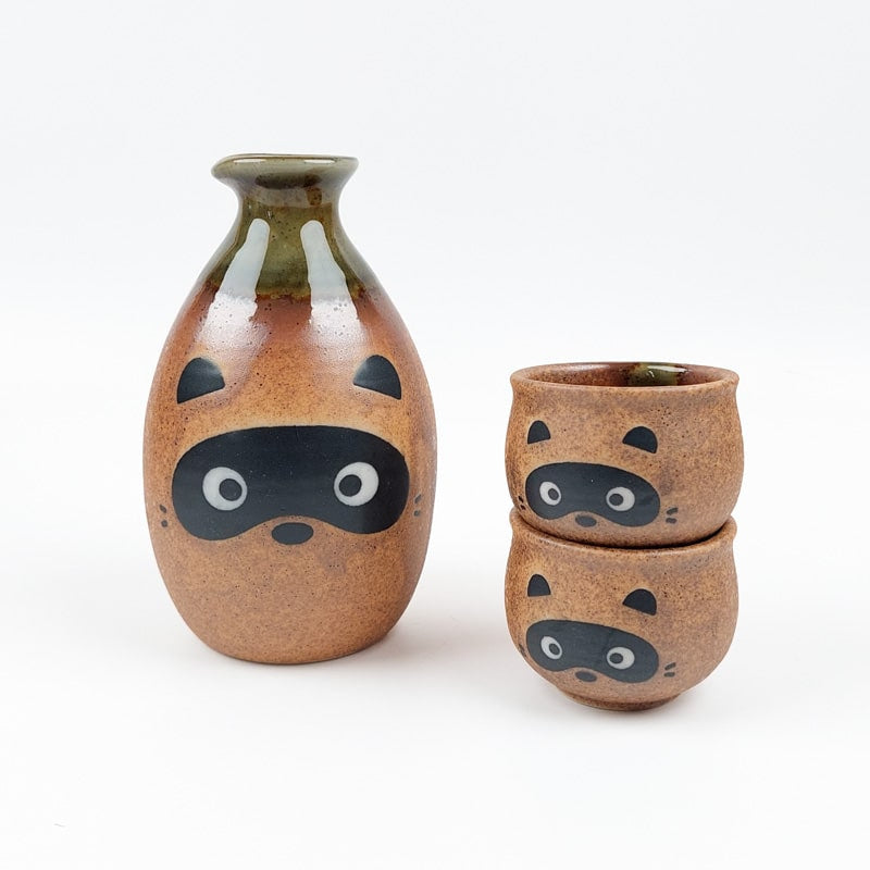 Tanuki japansk sake-sæt