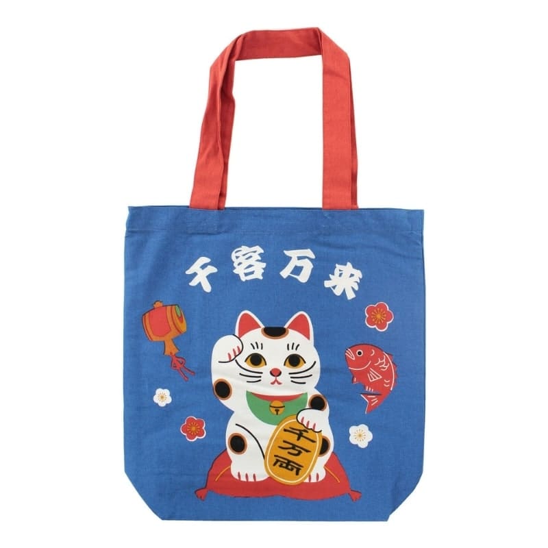 Taske Blå Maneki Neko Velsignelse