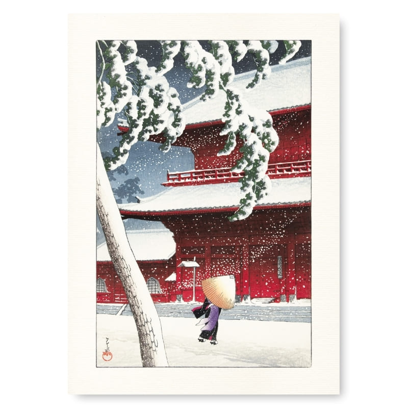 Temple Zojo japansk plakat A3