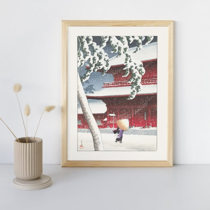 Temple Zojo japansk plakat A3