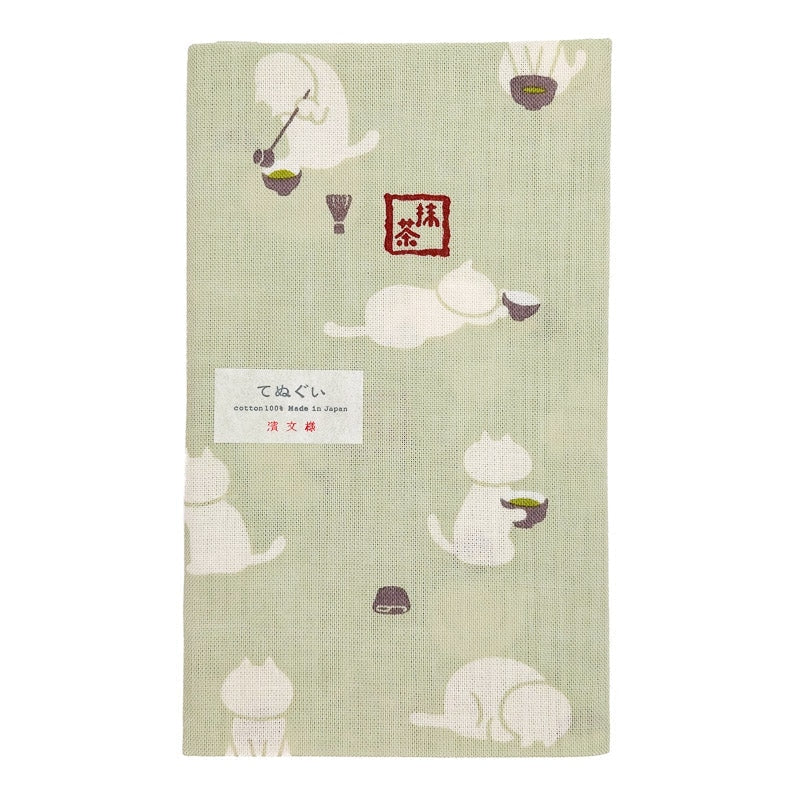 Tenugui Japansk Matcha Kat
