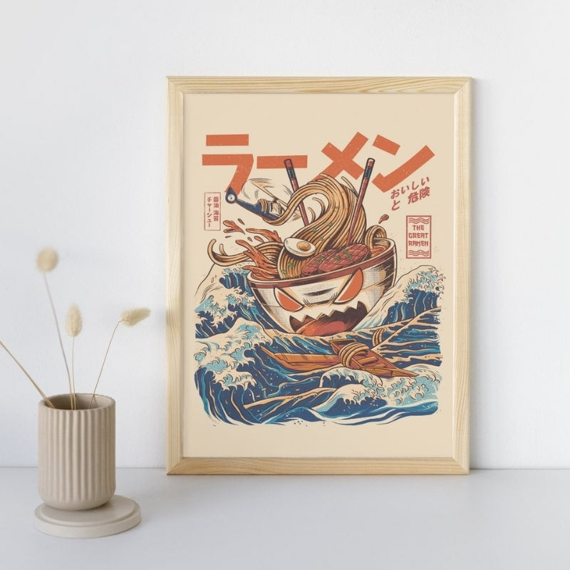 The Great Ramen of Kanagawa Japansk plakat A3