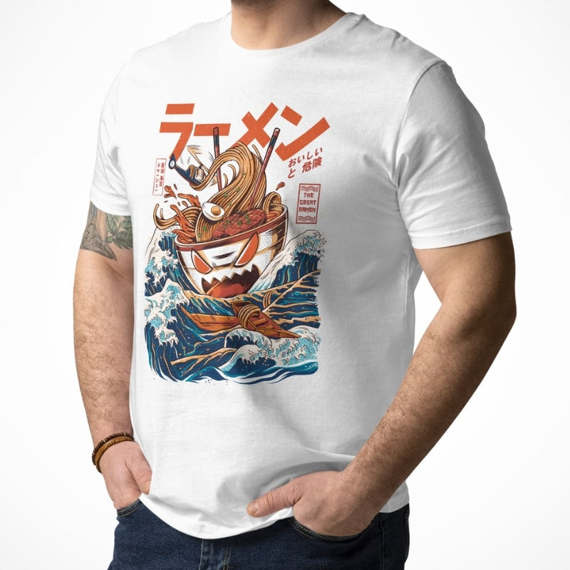 The Great Ramen of Kanagawa Japansk T-shirt