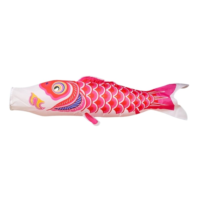 Traditionel lyserød japansk koinobori - 150 cm