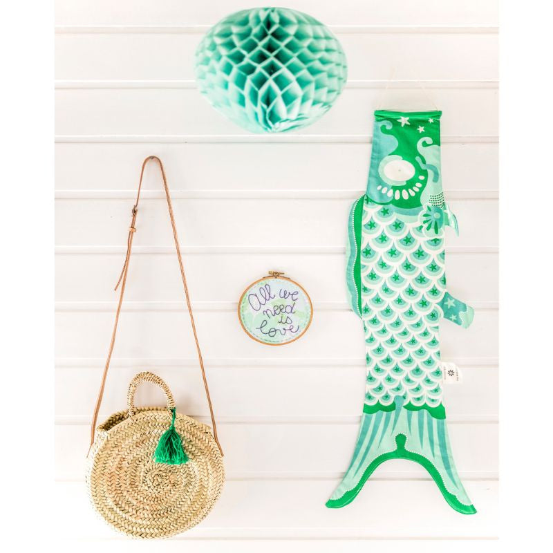 Koinobori Traditionel turkis (M)
