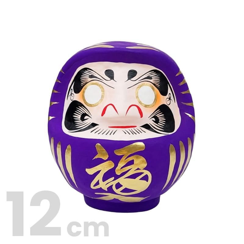Violet japansk daruma - 9 til 15 cm 12 cm
