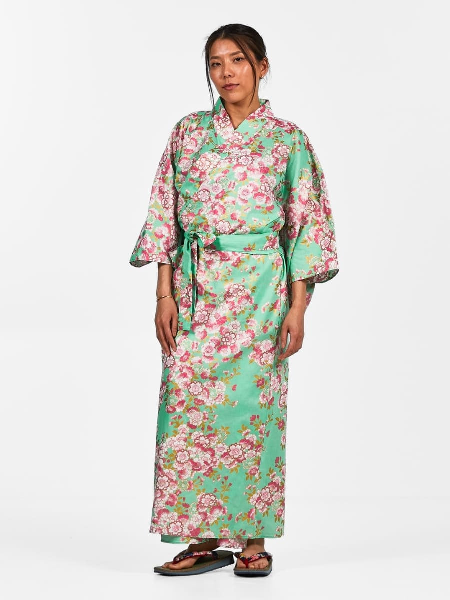 Yukata Kimono Sakura Flower til kvinder