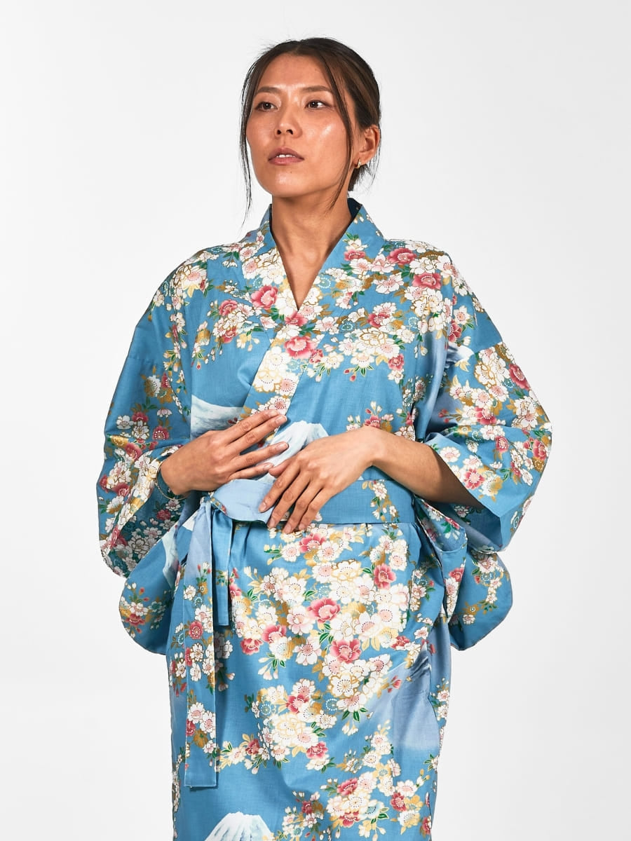 Yukata Kimono til kvinder Fujisan no Sakura