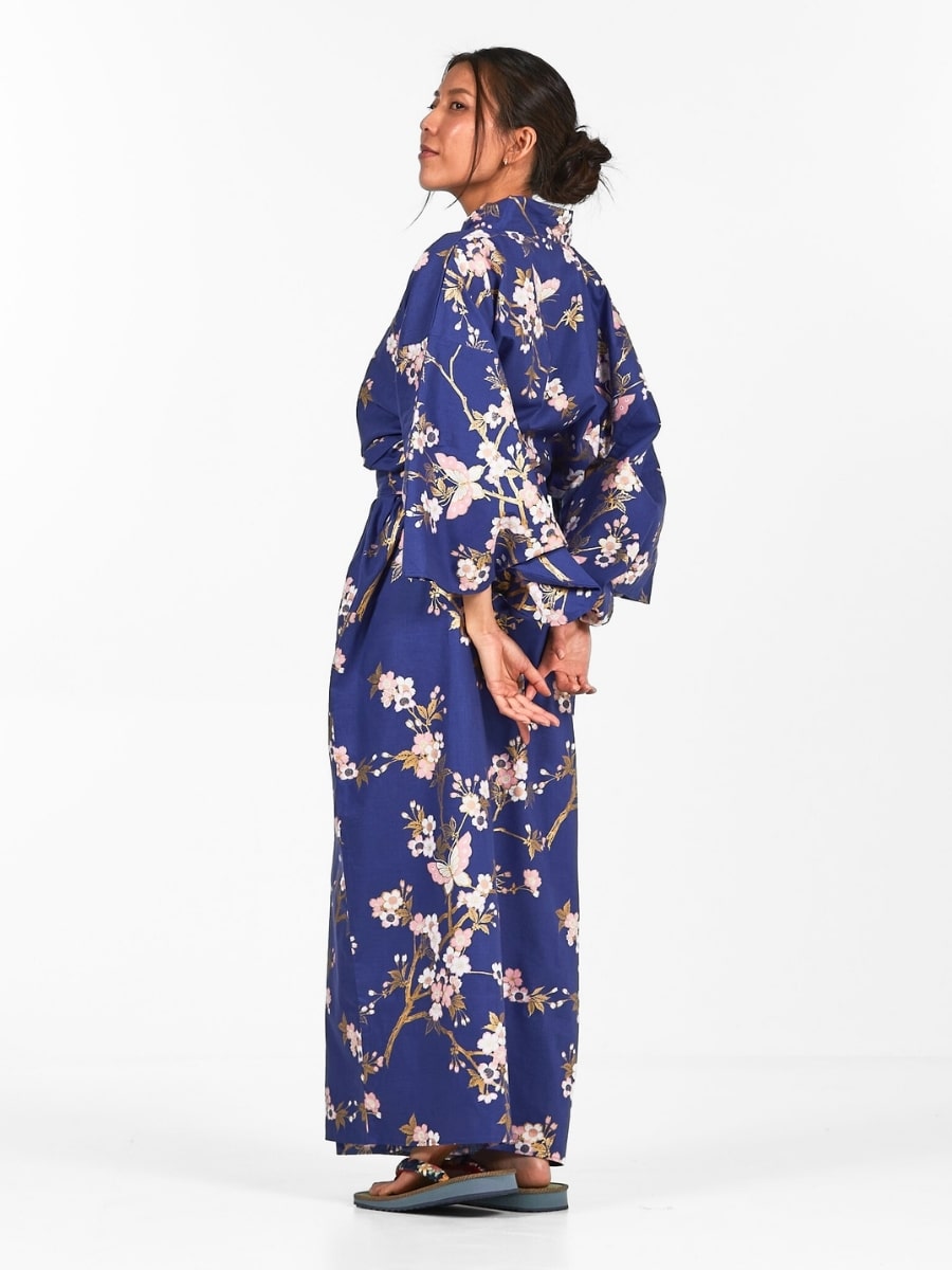 Yukata Kimono til kvinder Sakura to Chō