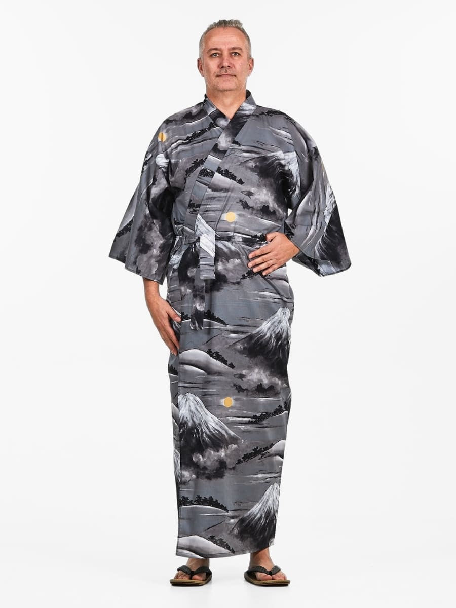 Yukata Kimono til mænd Mount Fuji
