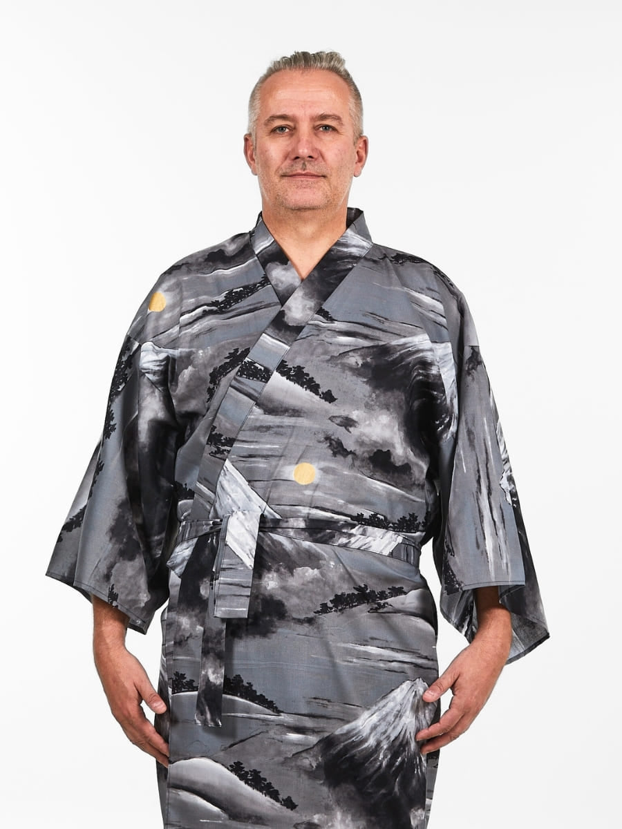 Yukata Kimono til mænd Mount Fuji