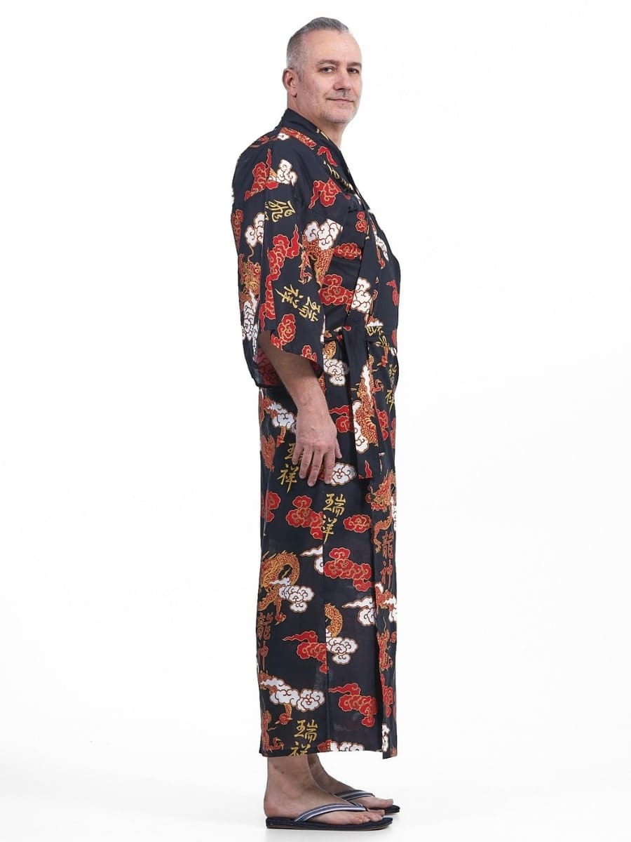 Yukata Kimono til mænd Ryū to Kumo