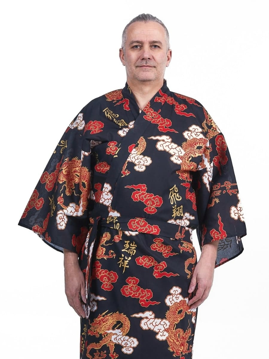 Yukata Kimono til mænd Ryū to Kumo