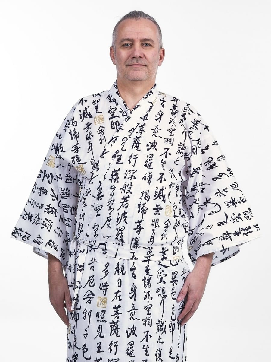Yukata Sutra Hannya Kimono til mænd