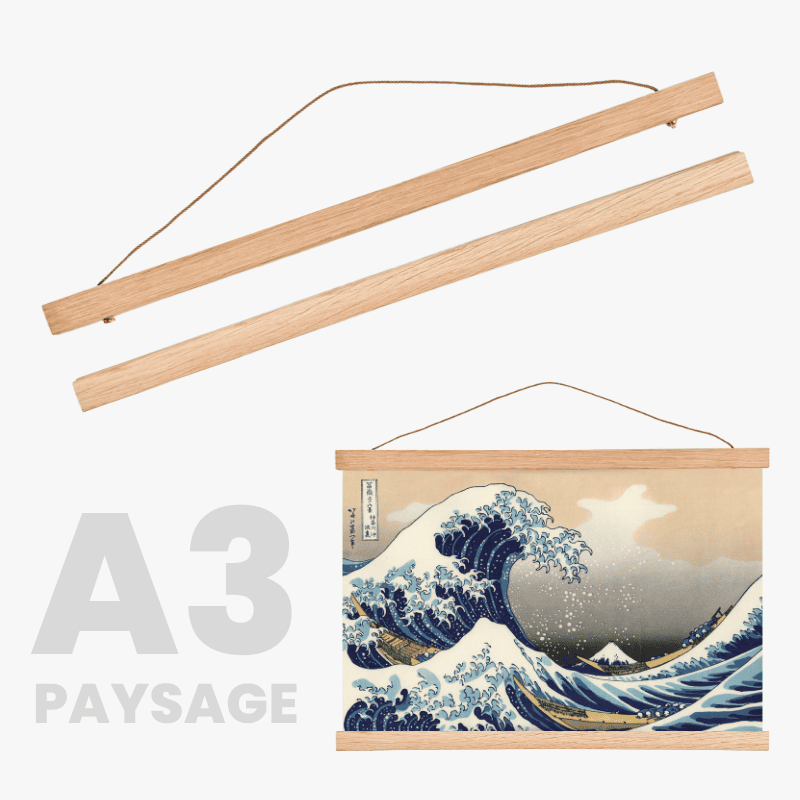 A3 Landscape Magnetic Wooden Poster Holder