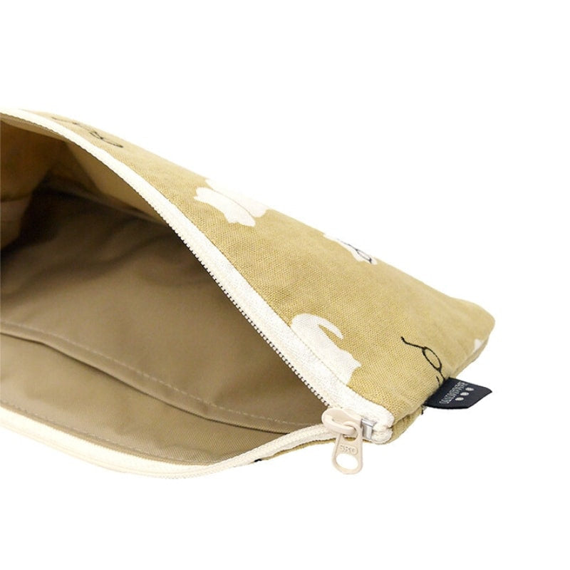 Beige kat japansk pung