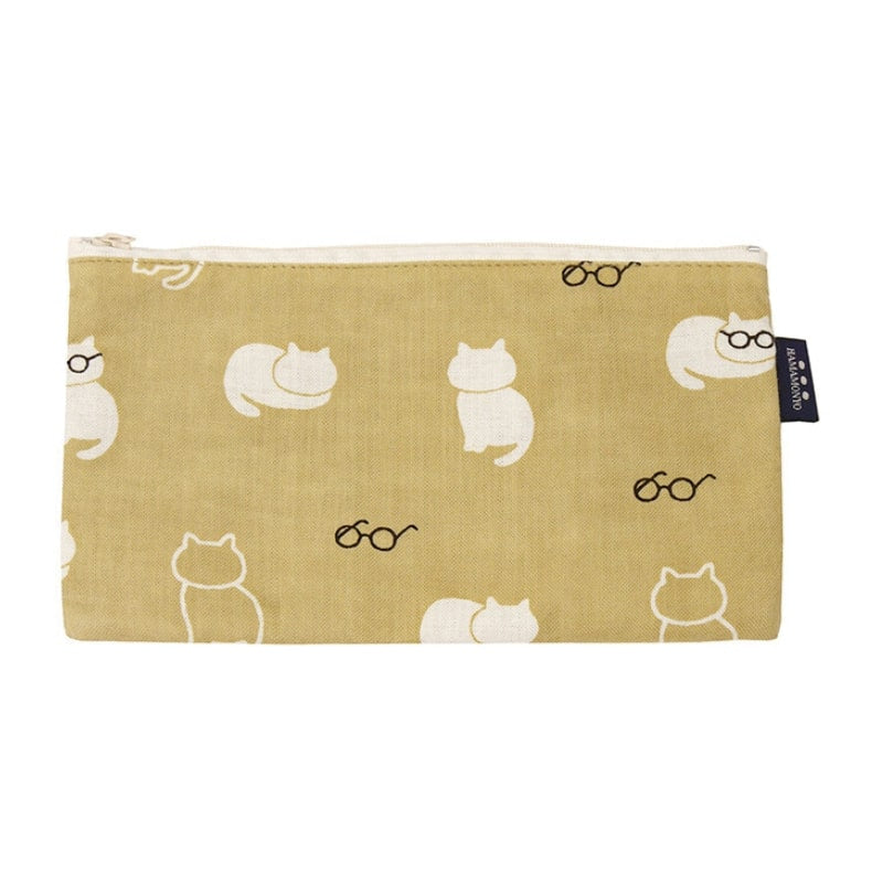 Beige kat japansk pung