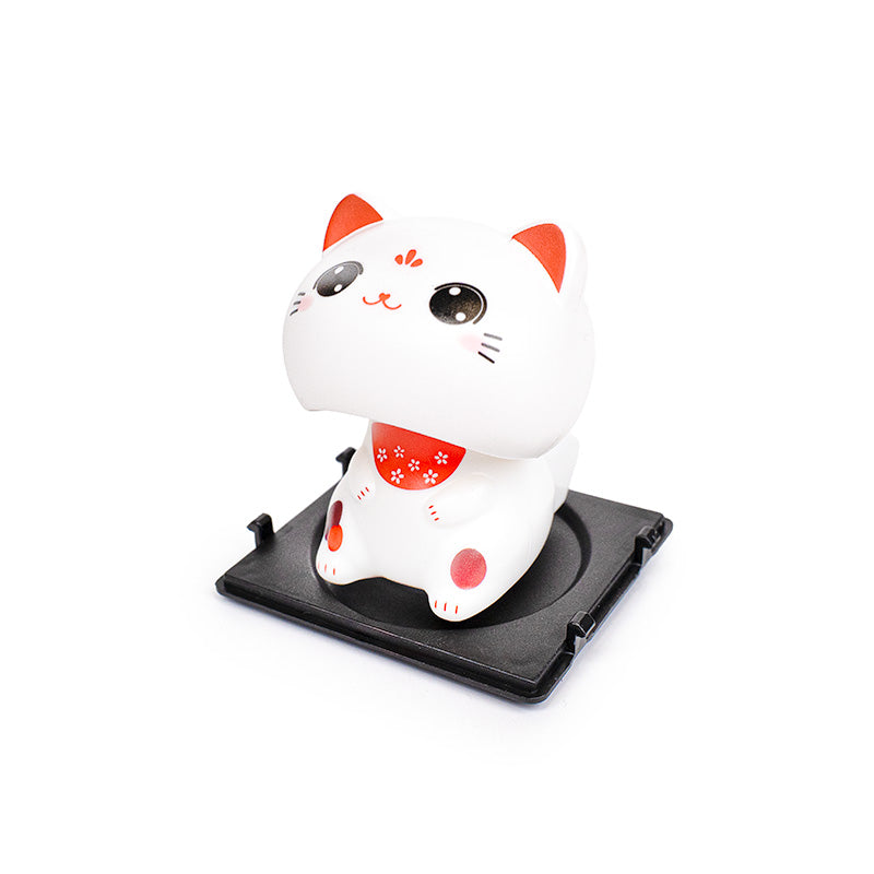 Bevægelig Solcelledrevet Lykkekat - Kawaii