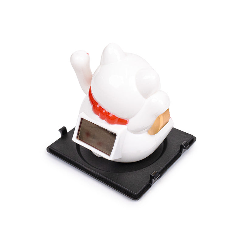 Bevægelig Solcelledrevet Maneki Neko Kat - Lykke