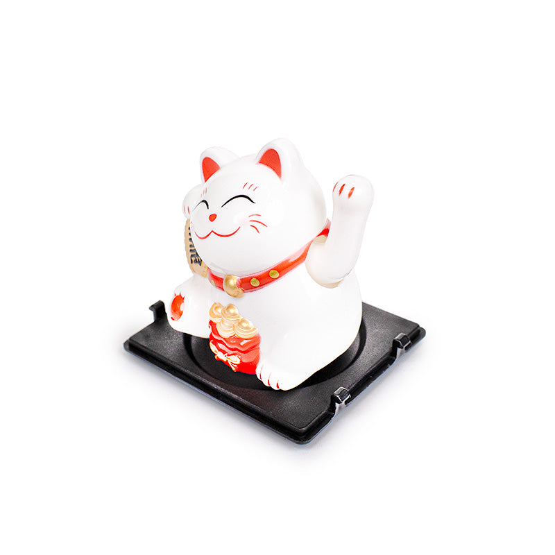 Bevægelig Solcelledrevet Maneki Neko Kat - Lykke