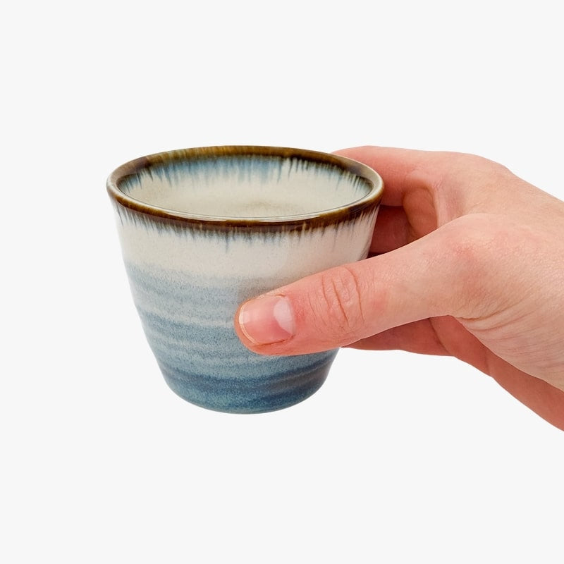 Blå Hakeme japansk krus