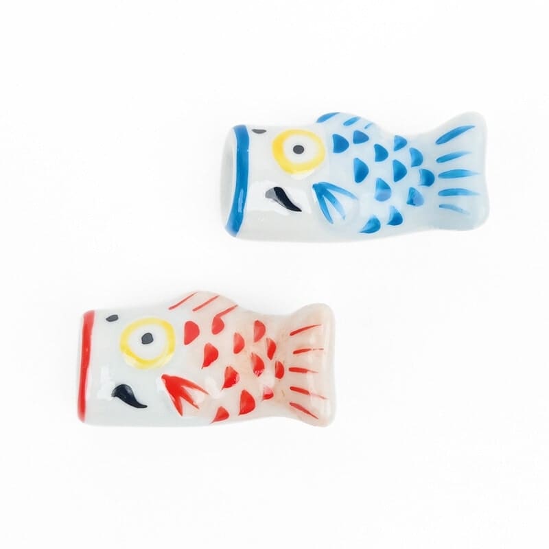 Blå Koinobori japansk spisepindeholder