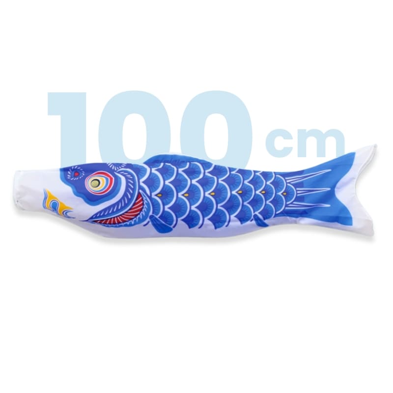 Blå traditionel japansk koinobori - 100 cm
