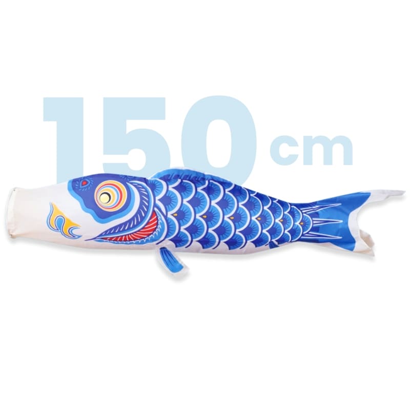 Blå traditionel japansk koinobori - 150 cm