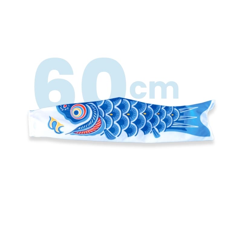 Blå traditionel japansk koinobori - 60 cm