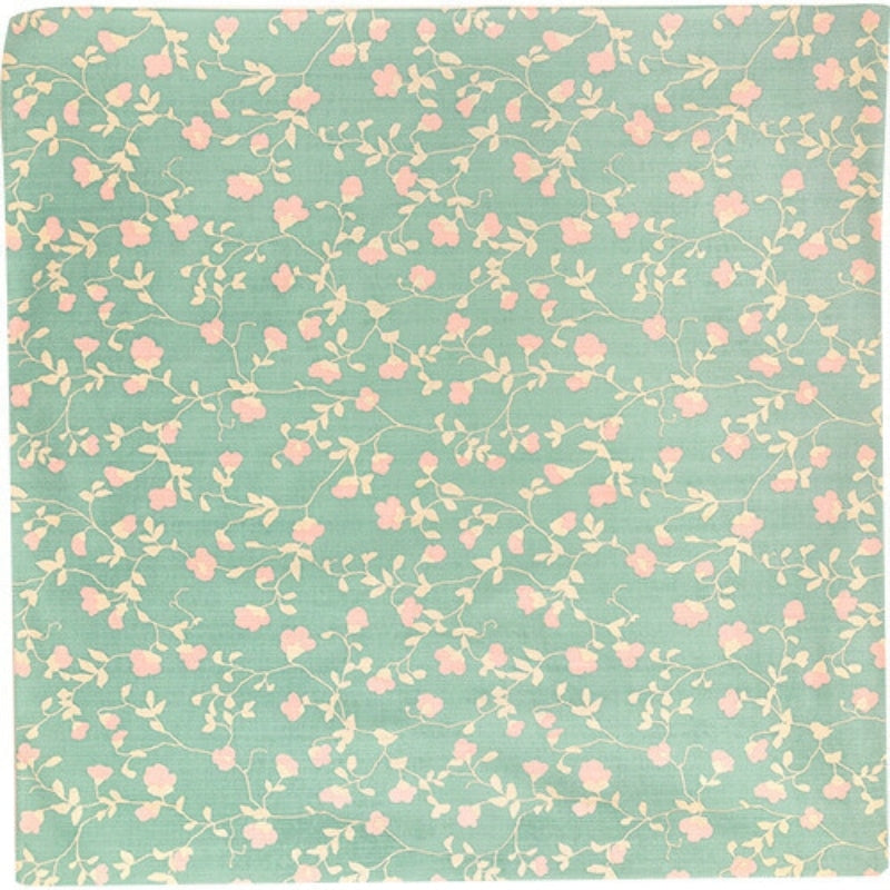 Blomstret japansk furoshiki - 90x90 cm