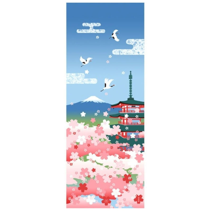 Blossom & Fuji japansk tenugui