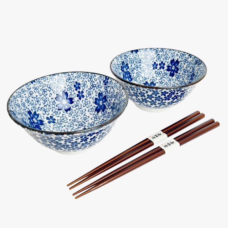 Blossom japansk skålsæt