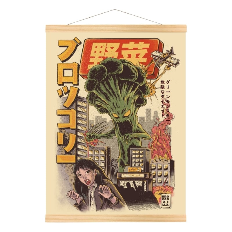 Broccozilla japansk plakat A3