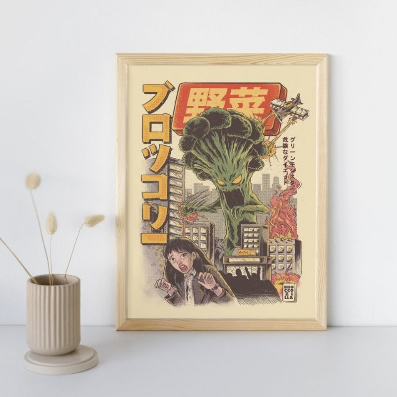 Broccozilla japansk plakat A3