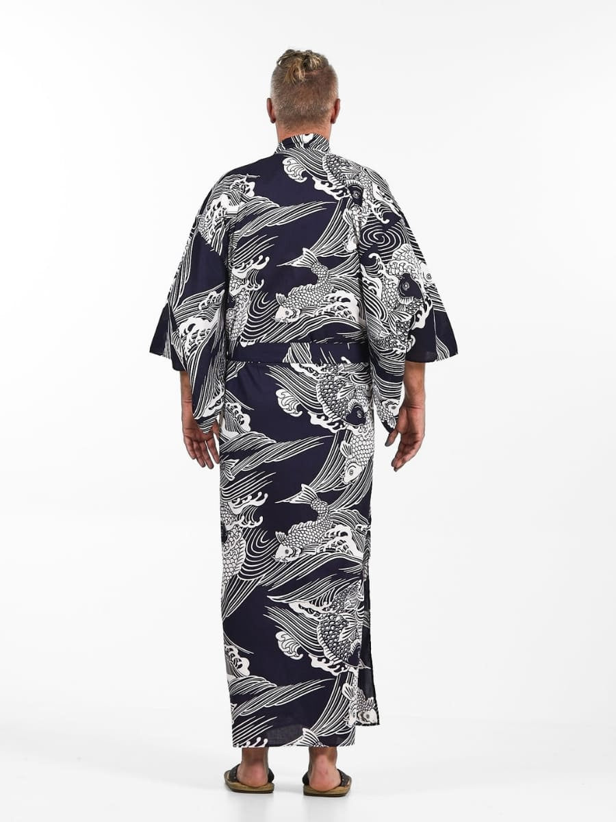 Carp Koi Yukata Kimono til mænd