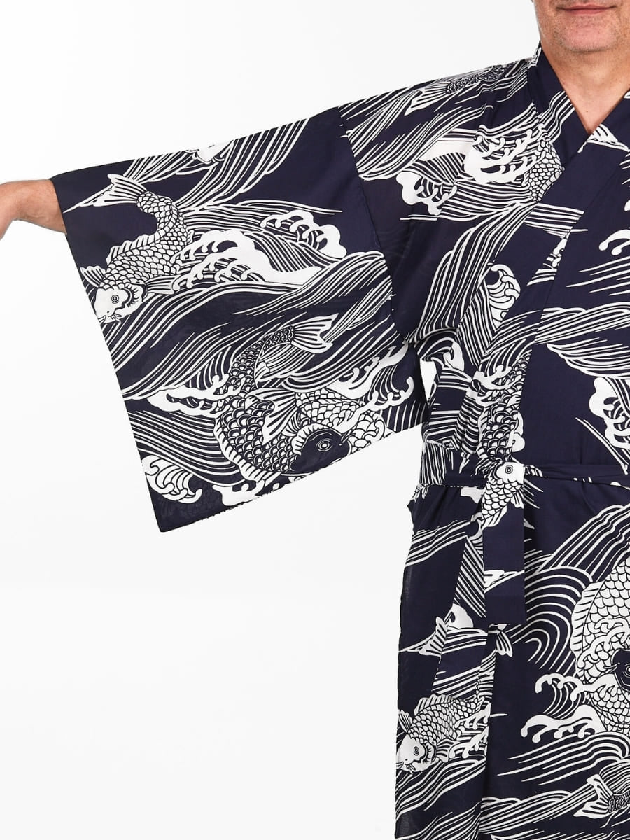Carp Koi Yukata Kimono til mænd