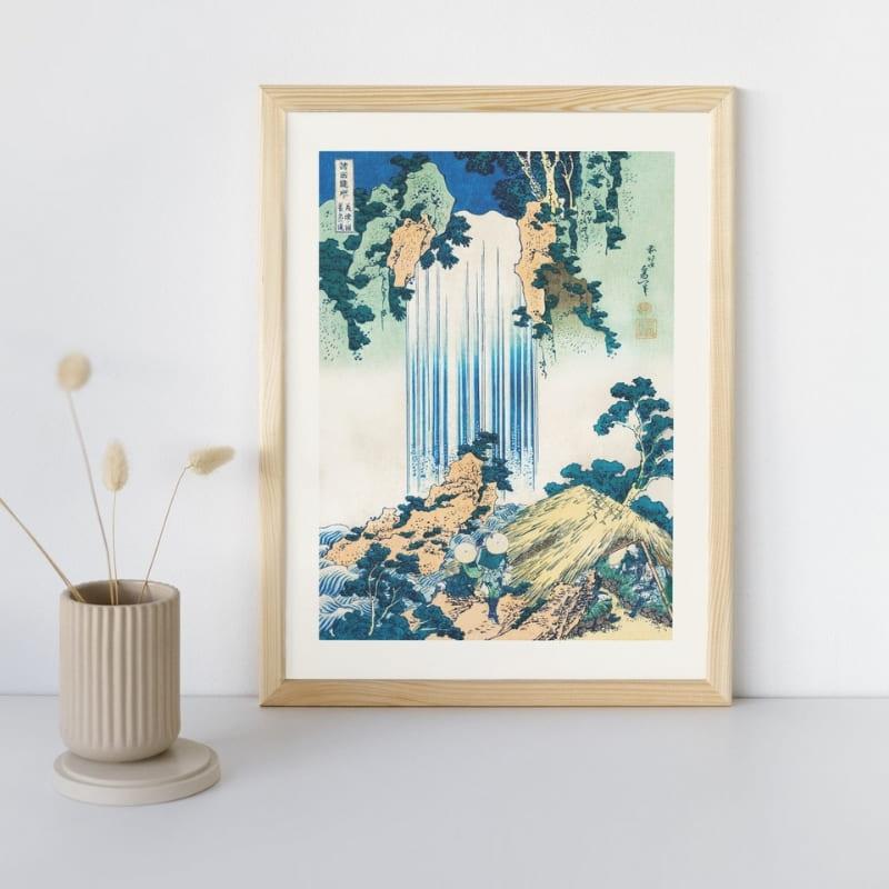 Cascade de Yoro japansk plakat A3